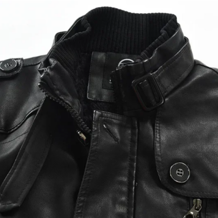 André | Longue veste de motard élégante en cuir™