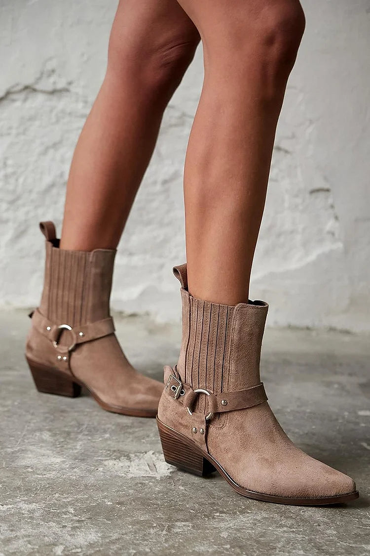 Anaïs™ | Bottines Western en Suède