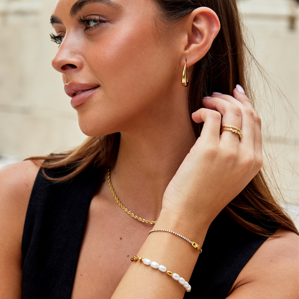 Bracelet en or Niyah Kristall