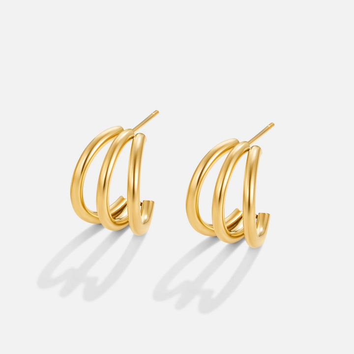 Boucles d'oreilles Ana Triple Or