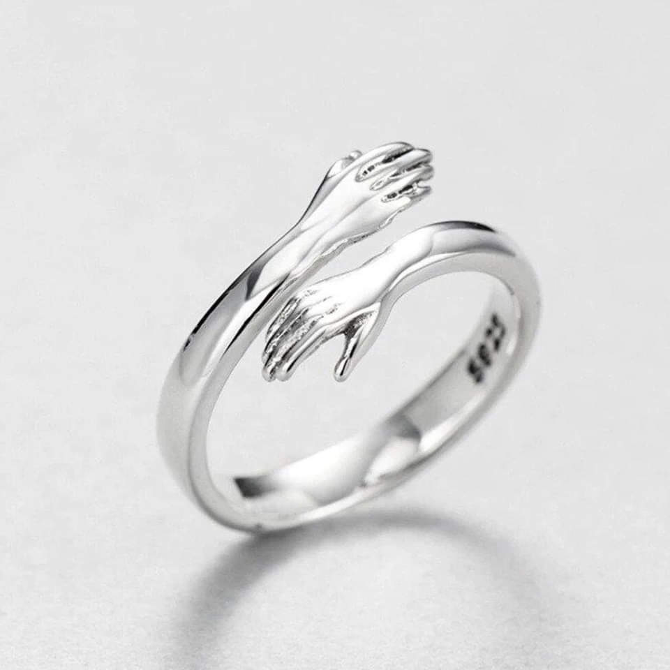 Bague à câliner en argent ajustable