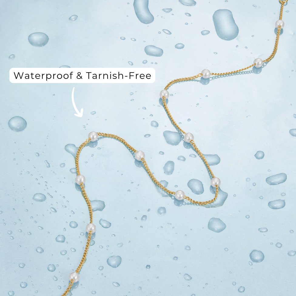 Collier en perles dorées Reine