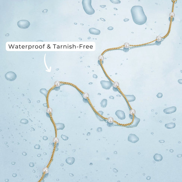 Collier en perles dorées Reine