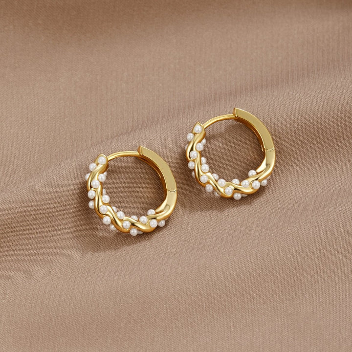 Boucles d'oreilles hoop en perles Vale